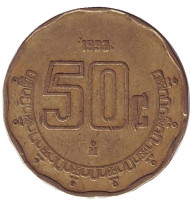 Монета 50 сентаво. 1993 год, Мексика. Монета 50 сентаво. 1993 год, Мексика.