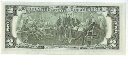 Банкнота 2 доллара. 2009 год, США. Банкнота 2 доллара. 2009 год, США.