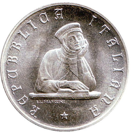 Монета 100 лир. 1988 год, Италия. 900 лет Болонскому университету. Монета 100 лир. 1988 год, Италия. 900 лет Болонскому университету.