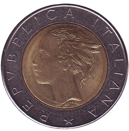 Монета 500 лир. 1982 год, Италия. Квиринальская площадь.