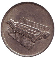 Монета 10 сен. 1995 год, Малайзия. Манкала. Монета 10 сен. 1995 год, Малайзия. Манкала.