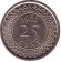 Монета 25 центов. 1988 год, Суринам.