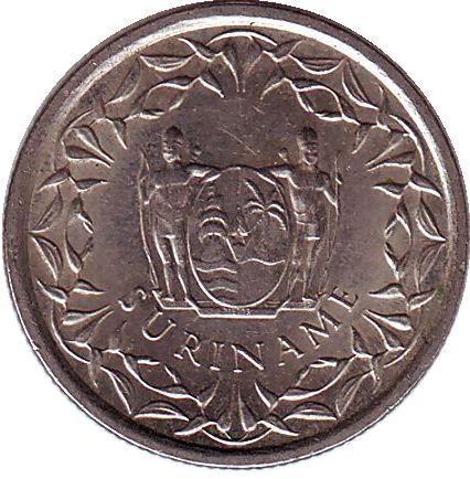 Монета 25 центов. 1988 год, Суринам.