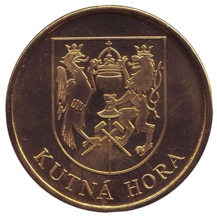 Храм Святой Барборы. Кутна-Гора. Сувенирный жетон, Чехия. ("позолота")