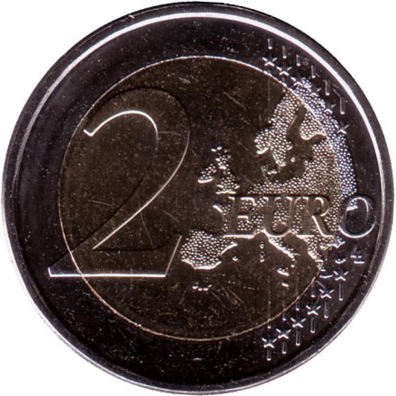 Монета 2 евро. 2022 год, Финляндия. 100 лет Финскому национальному балету. Монета 2 евро. 2022 год, Финляндия. 100 лет Финскому национальному балету.