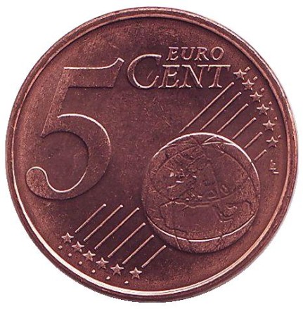 Монета 5 евроцентов. 2005 год, Нидерланды. Монета 5 евроцентов. 2005 год, Нидерланды.