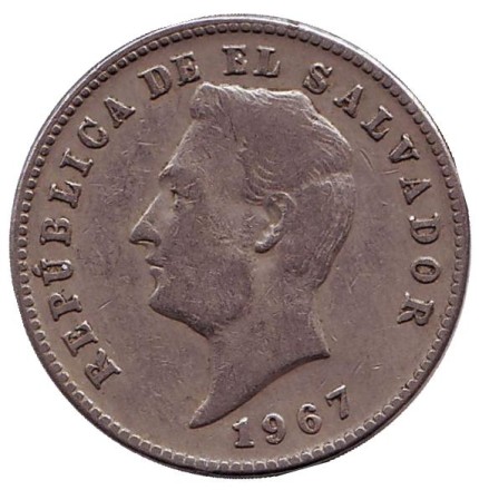 Монета 10 сентаво. 1967 год, Сальвадор.