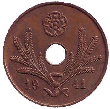 Монета 5 пенни. 1941 год, Финляндия. Монета 5 пенни. 1941 год, Финляндия.