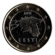 Монета 1 евро, 2011 год, Эстония.