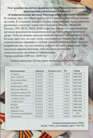 Уроки истории. Коллекционный альбом для символических жетонов ММД. Выпуск 2014 - 2015 гг. Гознак. Уроки истории. Коллекционный альбом для символических жетонов ММД. Выпуск 2014 - 2015 гг. Гознак.