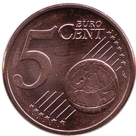 Монета 5 центов. 2013 год (А), Германия.