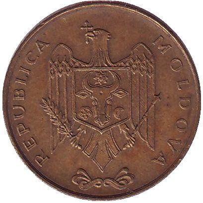 Монета 50 бани. 1997 год, Молдавия. Монета 50 бани. 1997 год, Молдавия.