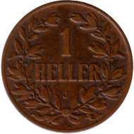 Монета 1 геллер. 1905 год (J), Германская Восточная Африка.