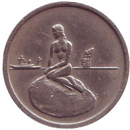 Русалочка. Транспортный жетон морского трамвая. г. Копенгаген, Дания. 1966 год. (медно-никелевый сплав)