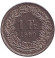Монета 1 франк. 1990 (В) год, Швейцария. Гельвеция. Монета 1 франк. 1990 (В) год, Швейцария. Гельвеция.