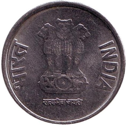 Монета 1 рупия. 2013 год, Индия. ("°" - Ноида)