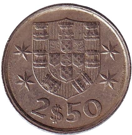 Монета 2,5 эскудо. 1978 год, Португалия. Монета 2,5 эскудо. 1978 год, Португалия.