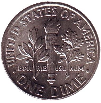 Монета 10 центов. 2013 (P) год, США. Рузвельт.