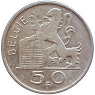 Монета 50 франков. 1954 год, Бельгия. (BELGIE) Монета 50 франков. 1954 год, Бельгия. (BELGIE)