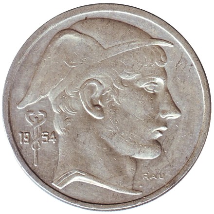 Монета 50 франков. 1954 год, Бельгия. (BELGIE) Монета 50 франков. 1954 год, Бельгия. (BELGIE)