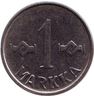 Монета 1 марка. 1957 год, Финляндия. Монета 1 марка. 1957 год, Финляндия.