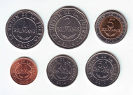 Набор монет Боливии (6 штук). 10 сентаво - 5 боливиано, 2010 год, Боливия. Набор монет Боливии (6 штук). 10 сентаво - 5 боливиано, 2010 год, Боливия.