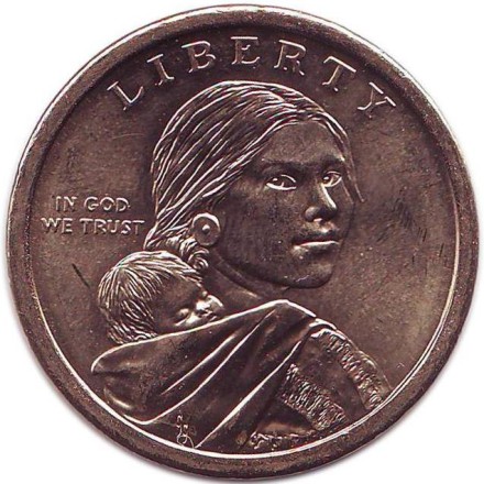 Монета 1 доллар, 2011 год (D), США. Сакагавея (Трубка мира), серия "Коренные американцы". Монета 1 доллар, 2011 год (D), США. Сакагавея (Трубка мира), серия "Коренные американцы".