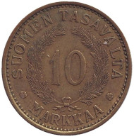 Монета 10 марок. 1934 год, Финляндия. Монета 10 марок. 1934 год, Финляндия.