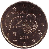 Монета 20 центов. 2018 год, Испания.