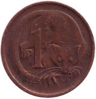 Монета 1 цент, 1978 год, Австралия. Карликовый летучий кускус. Монета 1 цент, 1978 год, Австралия. Карликовый летучий кускус.