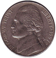 Монета 5 центов. 1997 год (D), США. Джефферсон. Монтичелло. Монета 5 центов. 1997 год (D), США. Джефферсон. Монтичелло.
