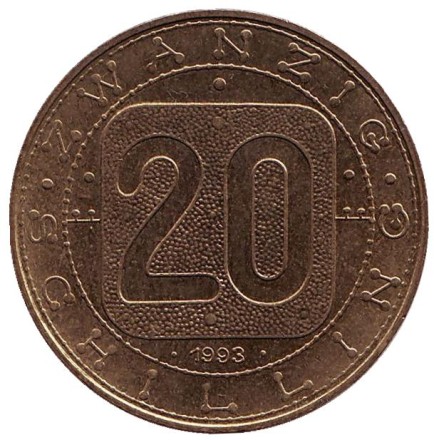 Монета 20 шиллингов. 1993 год, Австрия. Девять провинций Австрии.