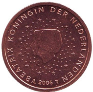 Монета 2 цента. 2006 год, Нидерланды.