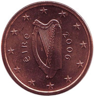 Монета 5 центов. 2006 год, Ирландия. Монета 5 центов. 2006 год, Ирландия.
