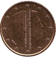 Монета 50 евроцентов. 2014 год, Нидерланды. Монета 50 евроцентов. 2014 год, Нидерланды.