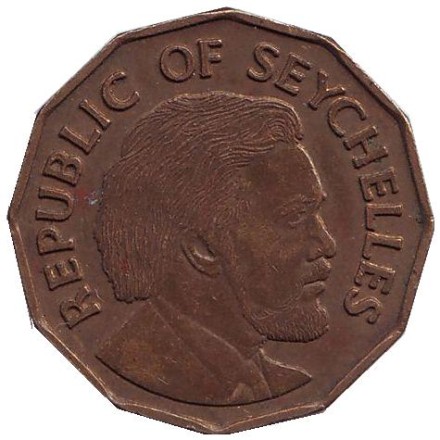 Монета 10 центов. 1976 год, Сейшельские острова. Декларация независимости. Рыба-парусник. Монета 10 центов. 1976 год, Сейшельские острова. Декларация независимости. Рыба-парусник.