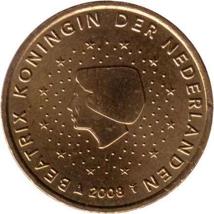 Монета 50 центов. 2008 год, Нидерланды.