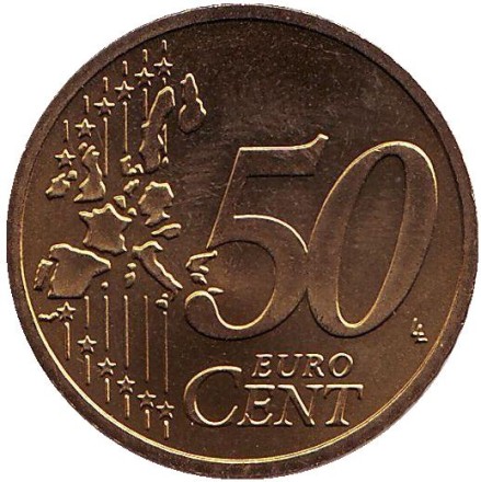 Монета 50 центов. 2003 год (D), Германия. Монета 50 центов. 2003 год (D), Германия.