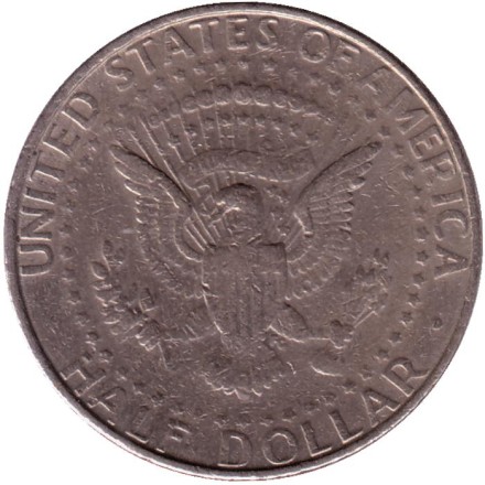 Монета 50 центов. 1991 год (P), США. Джон Кеннеди. Монета 50 центов. 1991 год (P), США. Джон Кеннеди.