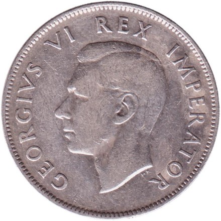 Монета 2,5 шиллинга. 1944 год, ЮАР.