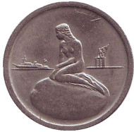 Русалочка. Транспортный жетон морского трамвая. г. Копенгаген, Дания. 1967 год. (медно-никелевый сплав)