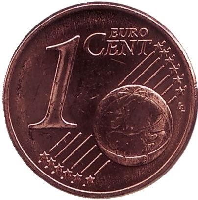 Монета 1 цент. 2009 год, Ирландия.