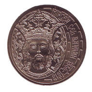 Монета 50 бани, 2011 год, Румыния. Мирча I Старый.