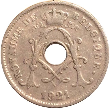 Монета 10 сантимов. 1921 год, Бельгия. (Belgique) Монета 10 сантимов. 1921 год, Бельгия. (Belgique)