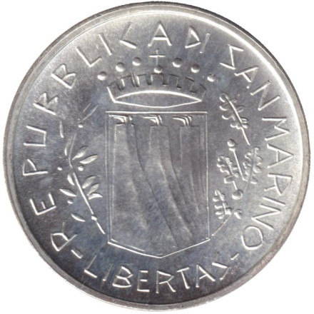 Монета 500 лир. 1981 год, Сан-Марино. Мир.