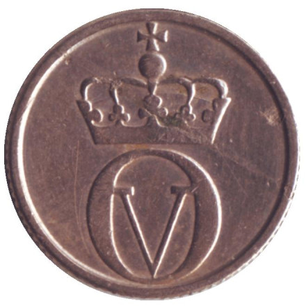 Монета 10 эре. 1958 год, Норвегия. Пчела. Монета 10 эре. 1958 год, Норвегия. Пчела.