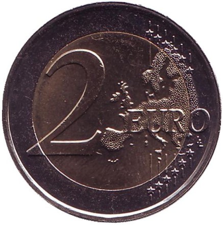 Монета 2 евро. 2016 год, Нидерланды.