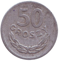 Монета 50 грошей. 1974 год, Польша. Монета 50 грошей. 1974 год, Польша.