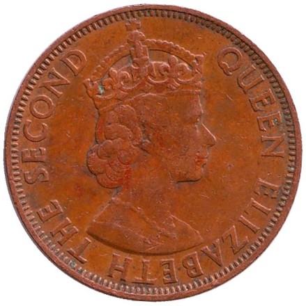 Монета 5 центов. 1969 год, Сейшельские острова.