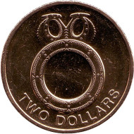 Монета 2 доллара. 2012 год, Соломоновы острова. Боколо. Монета 2 доллара. 2012 год, Соломоновы острова. Боколо.